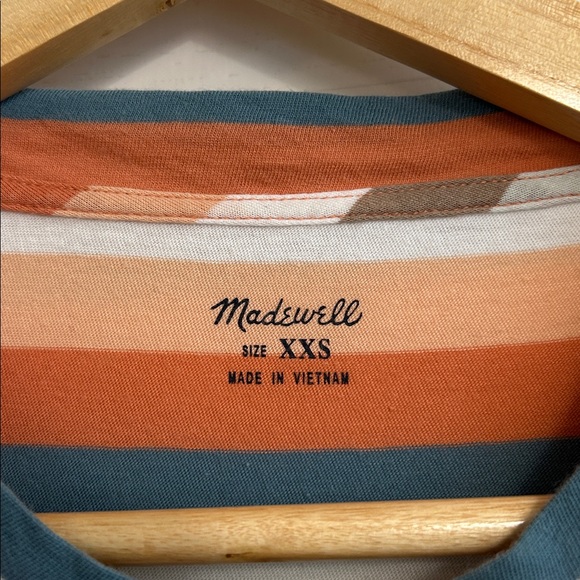 Madewell Embroidered Rainbow Striped Tee XXS - Picture 5 of 11